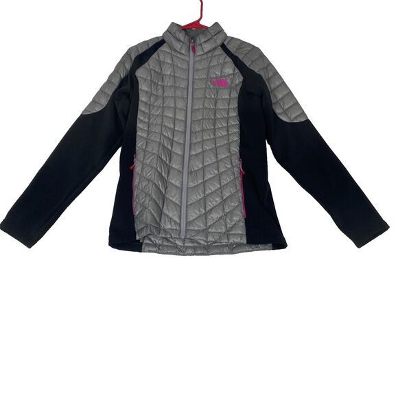The North Face Women Thermoball‎ Hybrid Jacket gray/black Size M Comfort Pockets - Picture 1 of 13